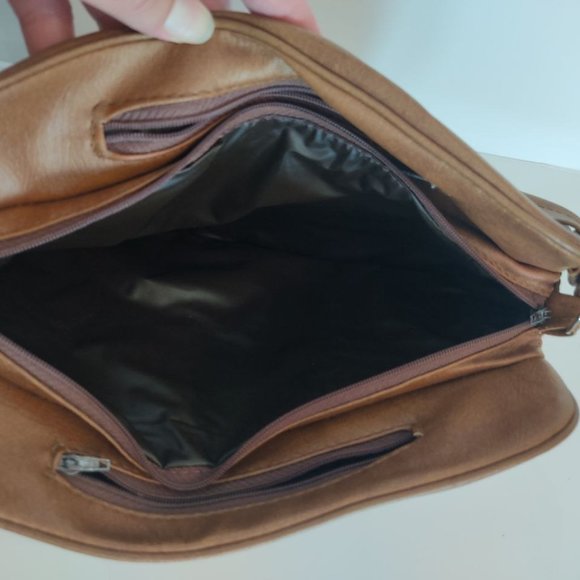 Air India Brown Leather Women's Bag - Picture 4 of 9